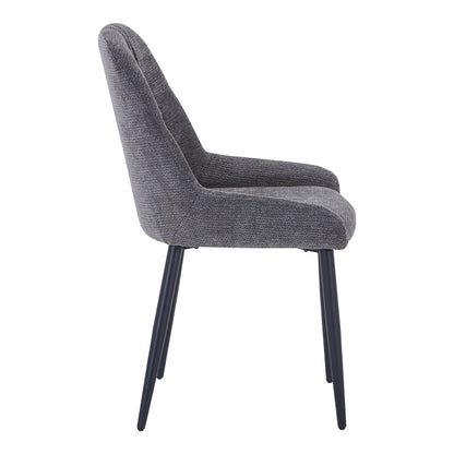 Larissia chair anthracite fabric-black metal leg 53x59x89cm