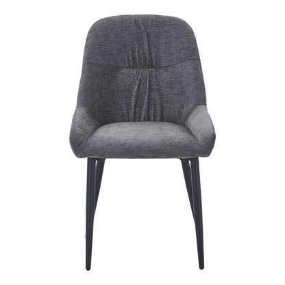 Larissia chair anthracite fabric-black metal leg 53x59x89cm