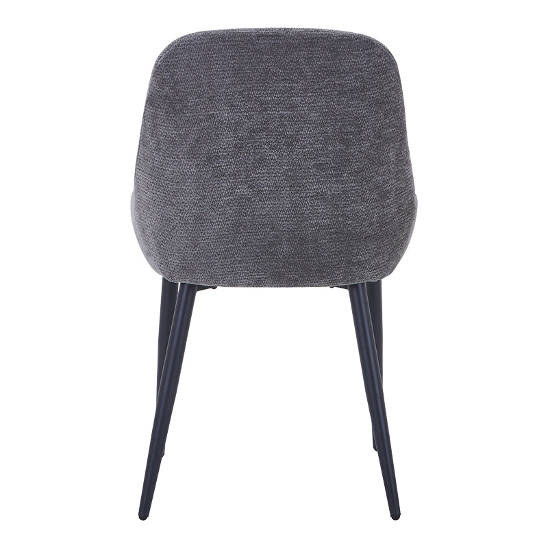 Larissia chair anthracite fabric-black metal leg 53x59x89cm