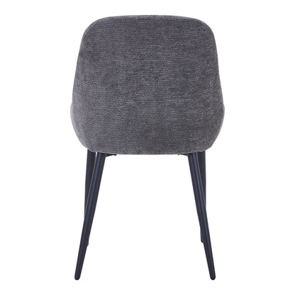 Larissia chair anthracite fabric-black metal leg 53x59x89cm