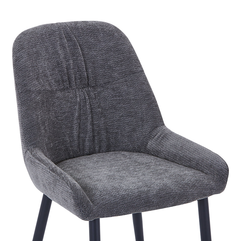 Larissia chair anthracite fabric-black metal leg 53x59x89cm