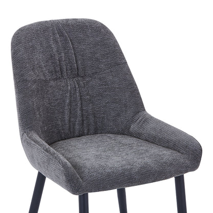 Larissia chair anthracite fabric-black metal leg 53x59x89cm