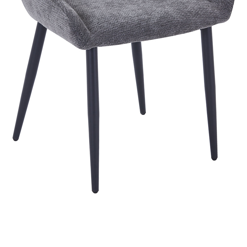 Larissia chair anthracite fabric-black metal leg 53x59x89cm