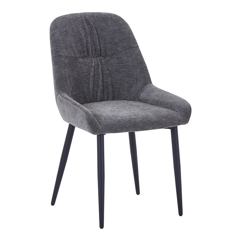 Larissia chair anthracite fabric-black metal leg 53x59x89cm