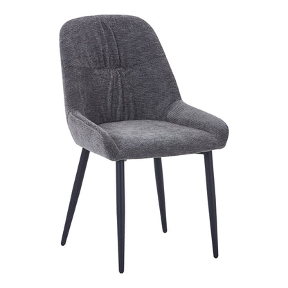 Larissia chair anthracite fabric-black metal leg 53x59x89cm