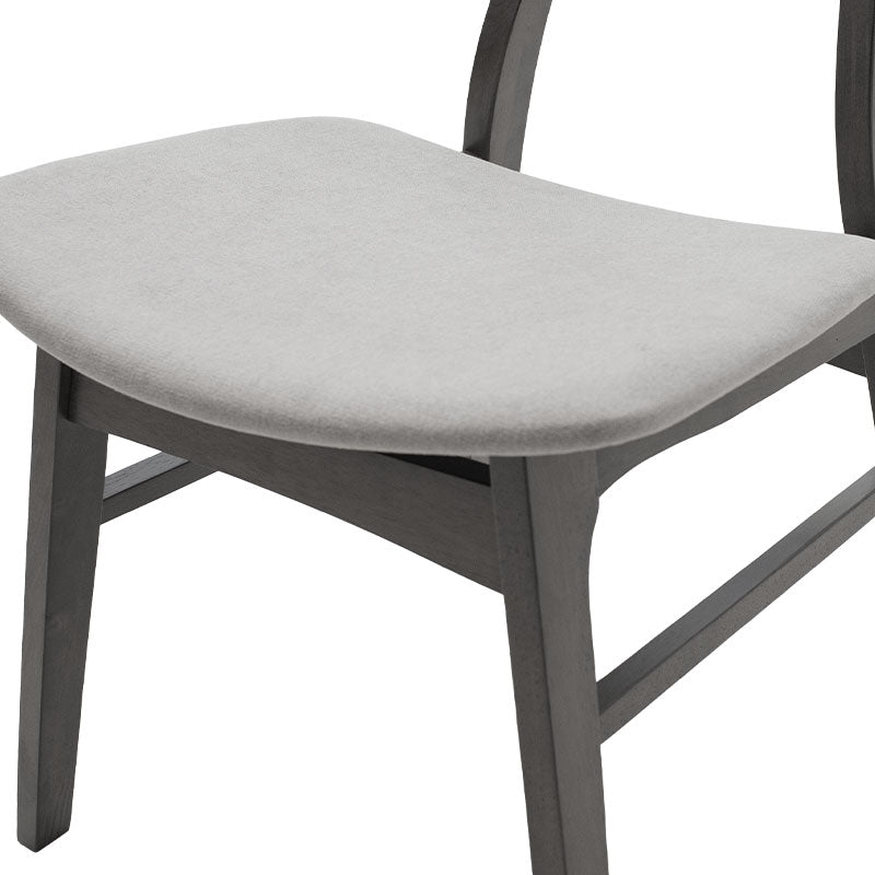 Chair Orlean pakoworld grey fabric-anthracite rubberwood leg