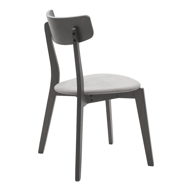 Chair Toto pakoworld grey fabric-rubberwood anthracite leg