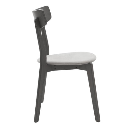 Chair Toto pakoworld grey fabric-rubberwood anthracite leg