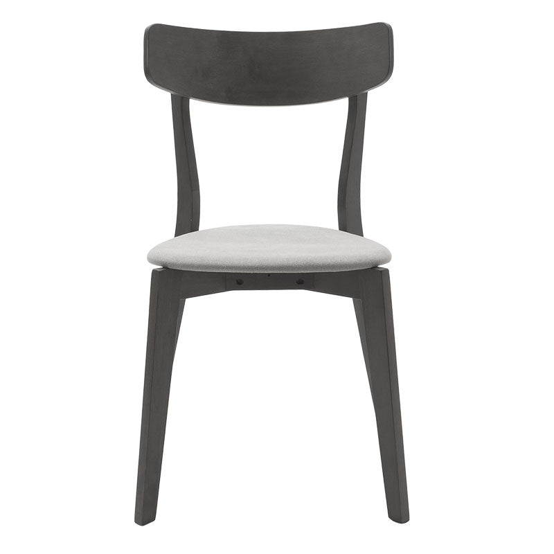 Chair Toto pakoworld grey fabric-rubberwood anthracite leg