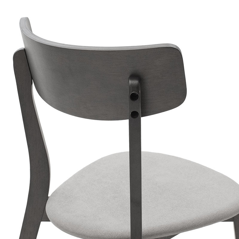 Chair Toto pakoworld grey fabric-rubberwood anthracite leg