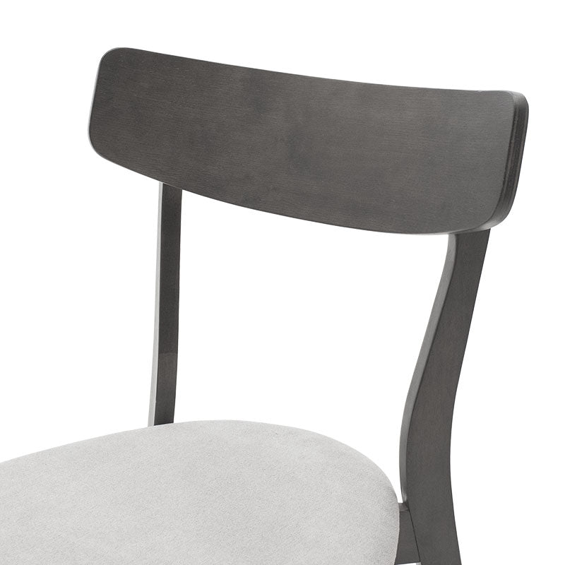 Chair Toto pakoworld grey fabric-rubberwood anthracite leg