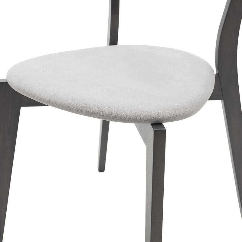 Chair Toto pakoworld grey fabric-rubberwood anthracite leg