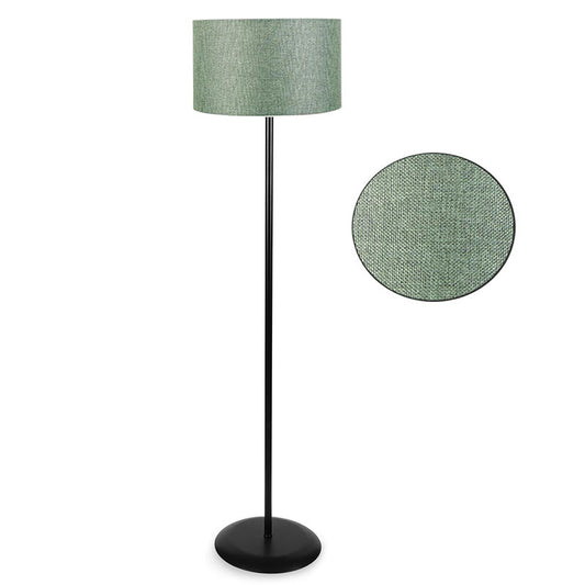 Metal floor lamp Clap pakoworld E27 black-pvc shade in green color D30x150cm