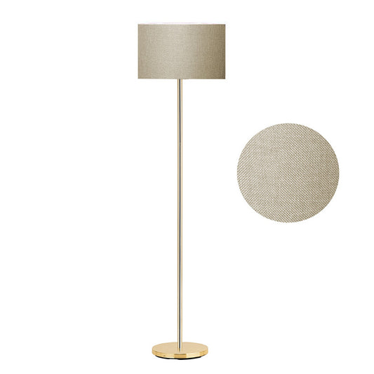 Metal floor lamp Clap pakoworld E27 golden-pvc shade in beige-brown color D30x150cm