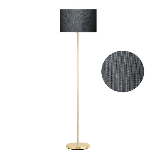 Metal floor lamp Clap pakoworld E27 golden-pvc shade in black color D30x150cm