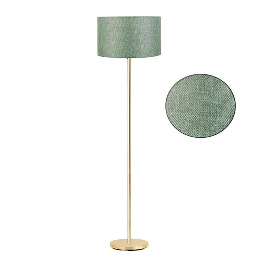 Metal floor lamp Clap pakoworld E27 golden-pvc shade in green color D30x150cm