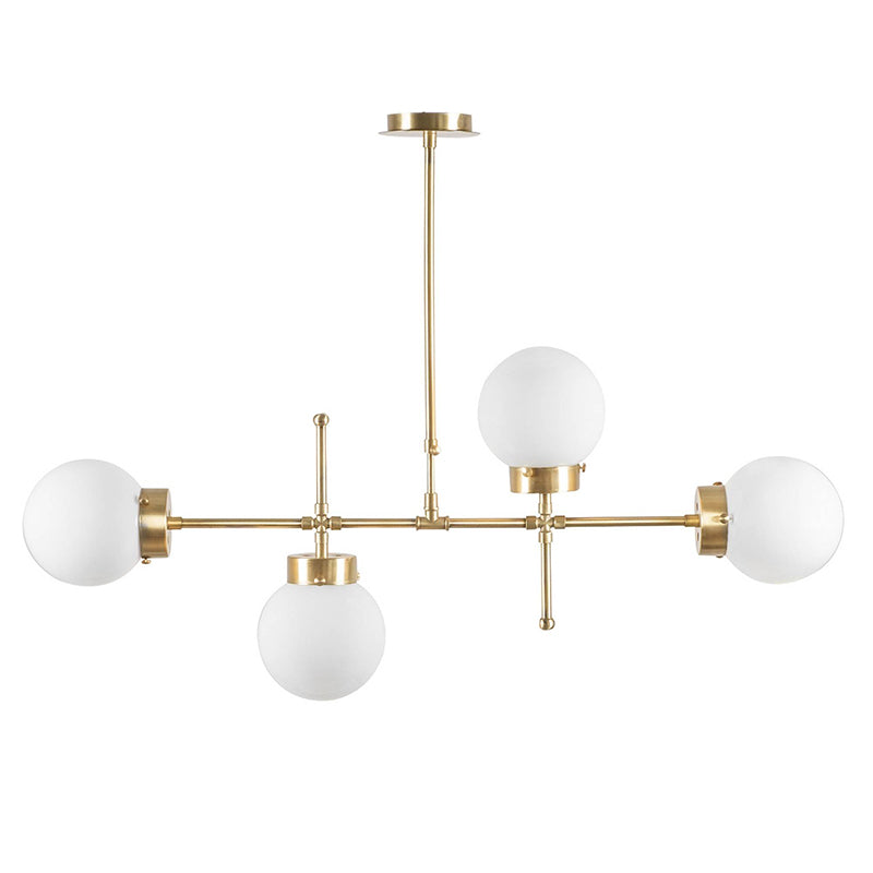 Pendant metal lamp PWL-0156 pakoworld Ε27 in white-golden color 98x15x80cm