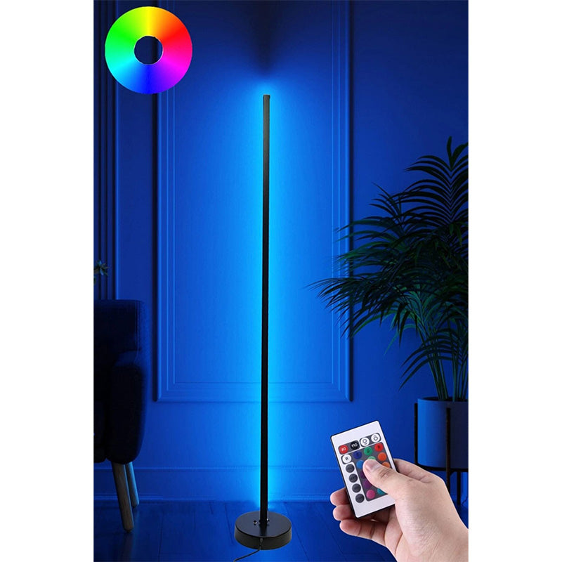 Floor lamp PWL-1053 pakoworld RGB LED 20W in black color 15x15x128cm