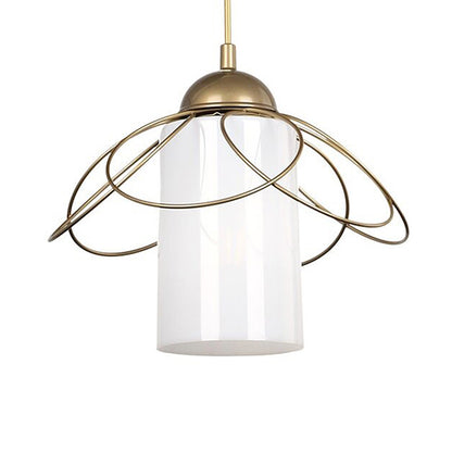 Ceiling light PWL-1056 pakoworld E27 in white-golden antique color D20x65cm