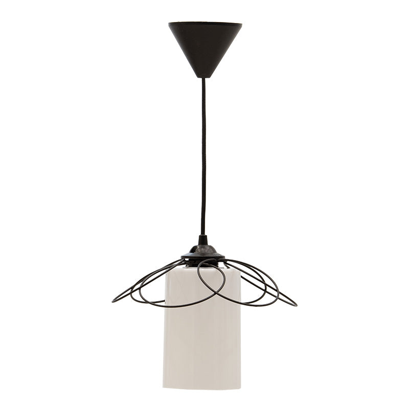 Ceiling light PWL-1056 pakoworld E27 in white-black color D20x65cm