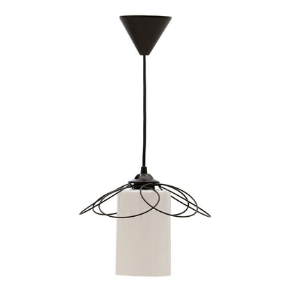 Ceiling light PWL-1056 pakoworld E27 in white-black color D20x65cm