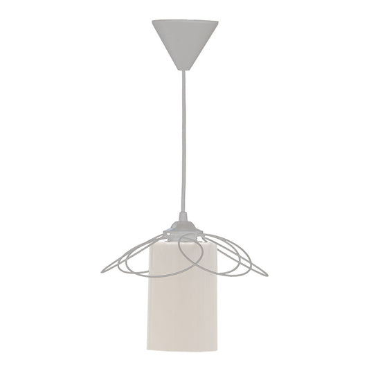 Ceiling light PWL-1056 pakoworld E27 in white color D20x65cm