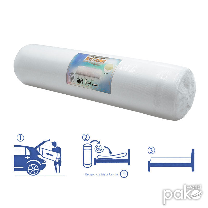 Mattress Nemesis pakoworld pocket spring roll pack both sides 20-22cm 100x200cm