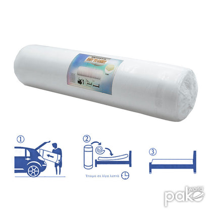 Mattress Nemesis pakoworld pocket spring roll pack both sides 20-22cm 150x200cm