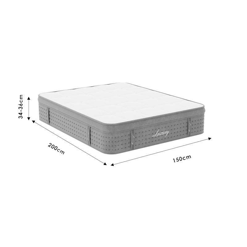 Mattress Luxury pakoworld 5 zone pocket spring+gel memory foam+latex 34-36cm 150x200cm