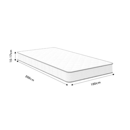 Mattress Levander pakoworld bonnel springs roll pack single sided 15-17cm 100x200cm