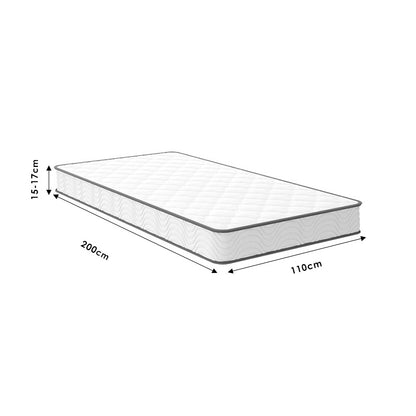 Mattress Levander pakoworld bonnel spring roll pack single sided 15-17cm 110x200cm