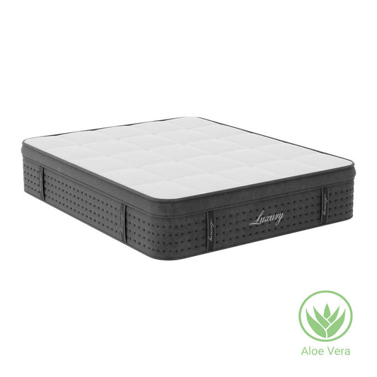 Mattress Luxury pakoworld pocket spring + gel memory foam + latex double sided aloe vera 34-36cm 150x200cm