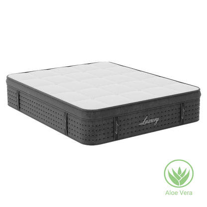 Mattress Luxury pakoworld pocket spring + gel memory foam + latex aloe vera 34-36cm 160x200cm