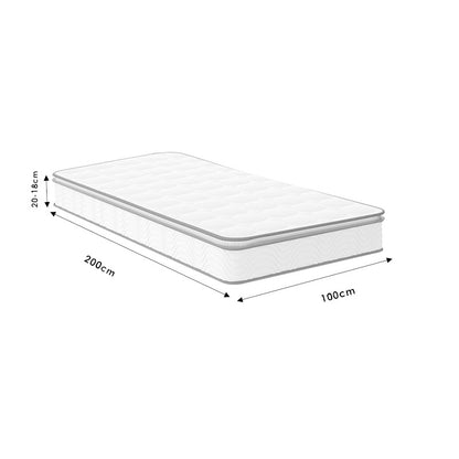 Mattress Perfecto pakoworld Continuous single-sided springs with top layer 18-20cm 100x200cm