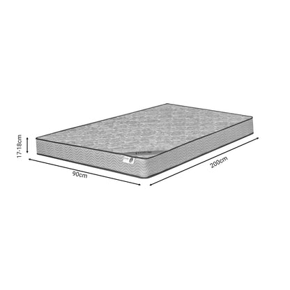 Mattress Klaudia pakoworld Continuous spring single sided 17-18cm 90x200cm