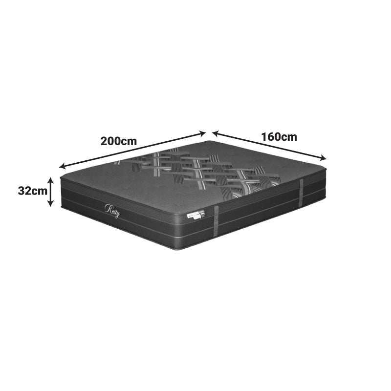 Resty single-sided pocket spring mattress with integrated euro top 32cm 160x200cm