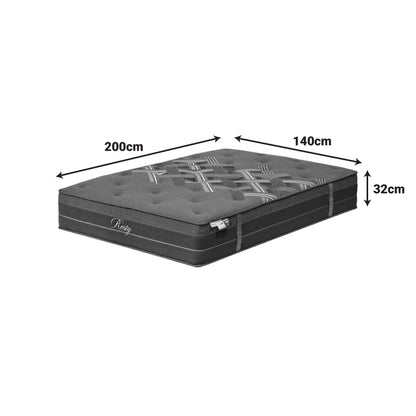 Resty single-sided pocket spring mattress with integrated euro top 32cm 140x200cm