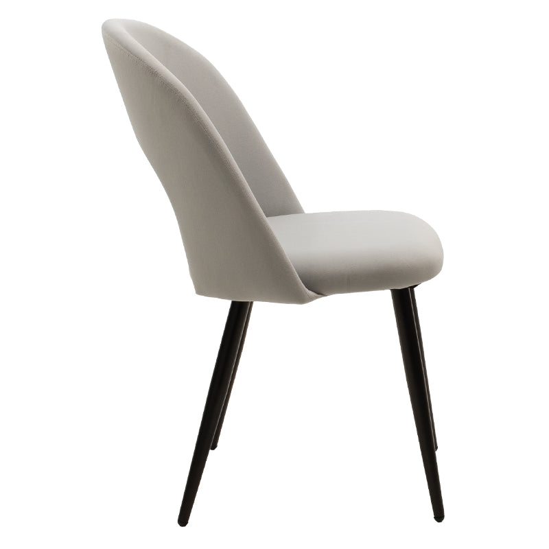 Chair Jonah pakoworld velvet grey-black legs