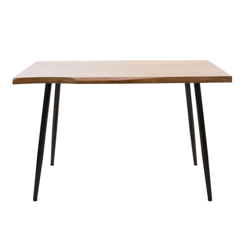 Dinning table neve pakoworld MDF walnut - metal black legs 120x80x75cm