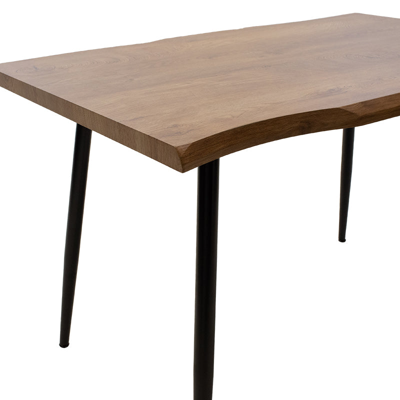 Dinning table neve pakoworld MDF walnut - metal black legs 120x80x75cm