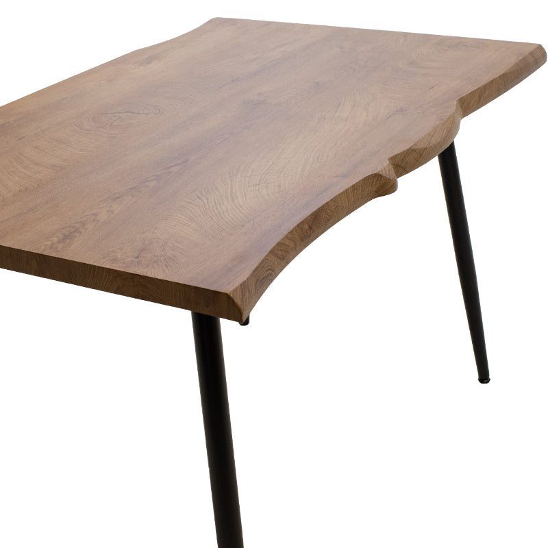 Dinning table neve pakoworld MDF walnut - metal black legs 120x80x75cm