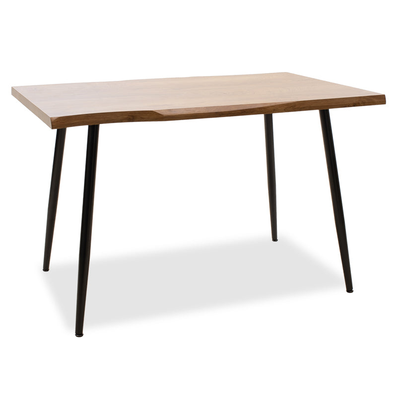 Dinning table neve pakoworld MDF walnut - metal black legs 120x80x75cm