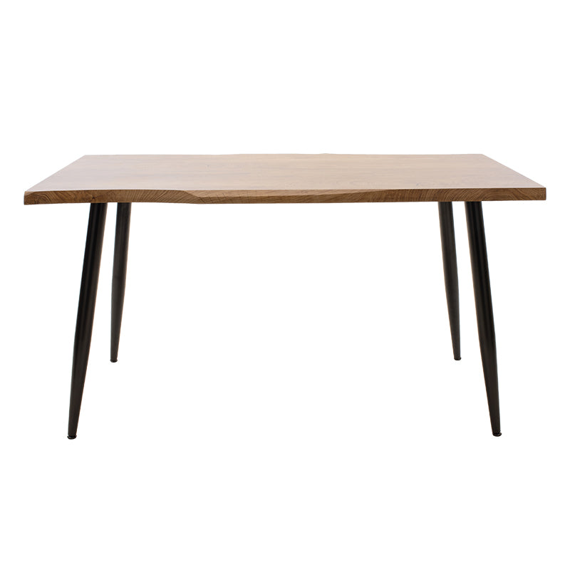 Dinning table neve pakoworld MDF walnut - metal black legs 140x80x75cm