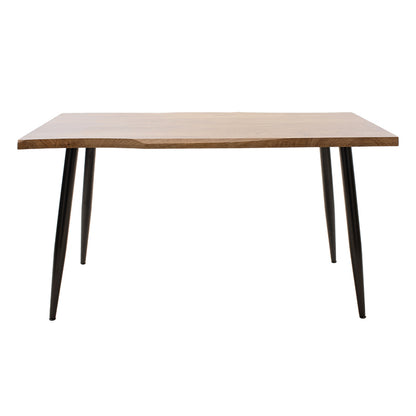 Dinning table neve pakoworld MDF walnut - metal black legs 140x80x75cm