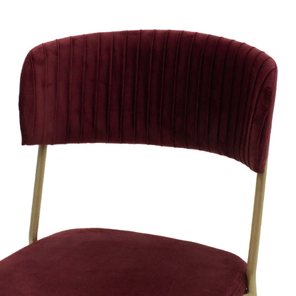 Chair Livio pakoworld velvet chair burgundy-gold legs