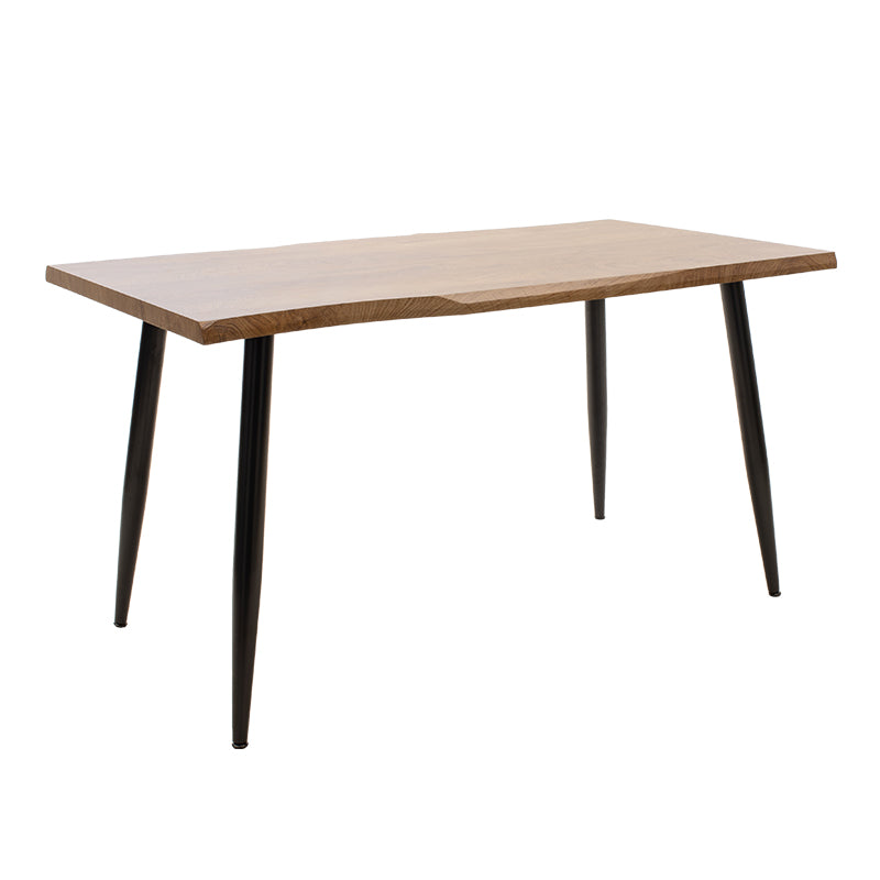 Dining set 5pcs Neve-Jonah pakoworld walnut-black-dark green 140x80x75cm