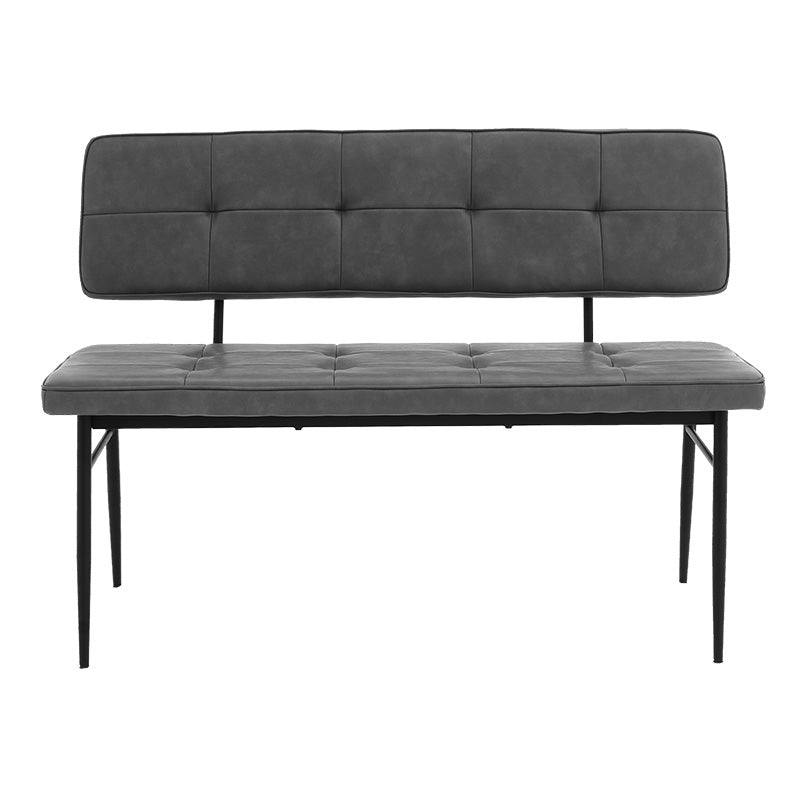 2 seater sofa Rosen pakoworld PU anthracite-black metal leg 122x55.5x84.5cm