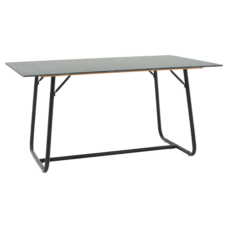 Dinning table Revello sintered stone black marble- metal black leg design 150x90x75cm