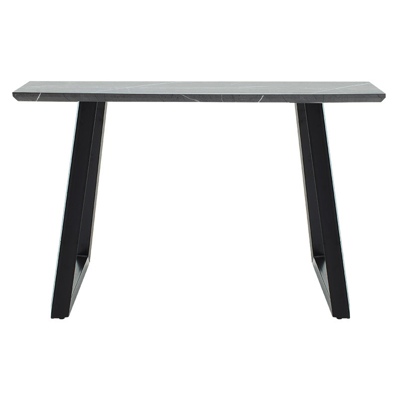 Console Rouse pakoworld MDF black marble- metal black leg 120x40x78cm