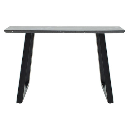 Console Rouse pakoworld MDF black marble- metal black leg 120x40x78cm